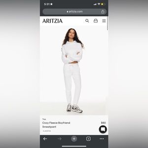 TNA Cozy Fleece Boyfriend Sweatpant (size: 2xS)